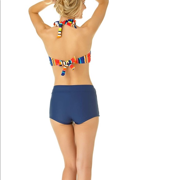 Catalina Womens TieFront Halter Bikini Top size s - Picture 5 of 6